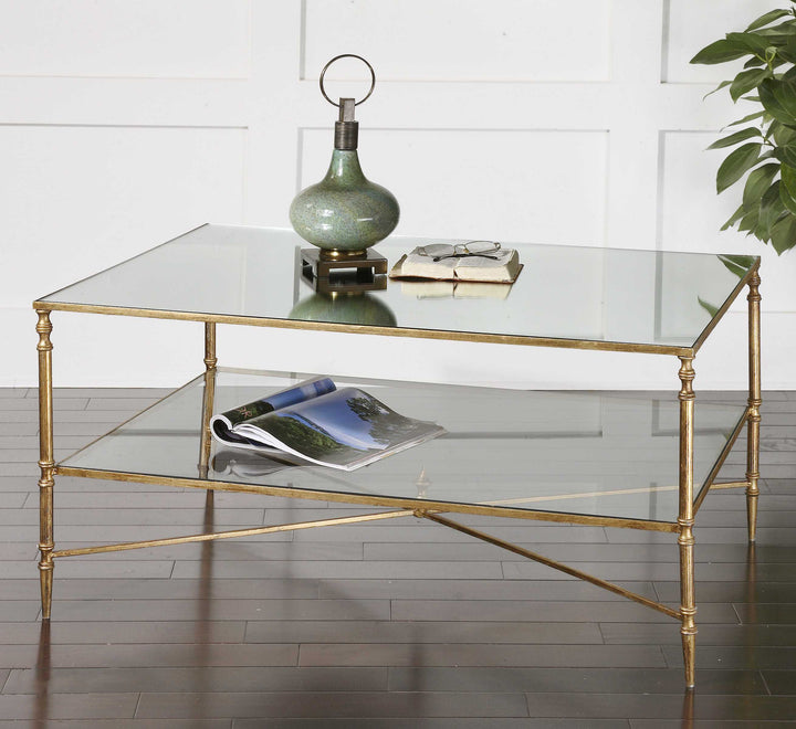 Uttermost Henzler Mirrored Glass Coffee Table