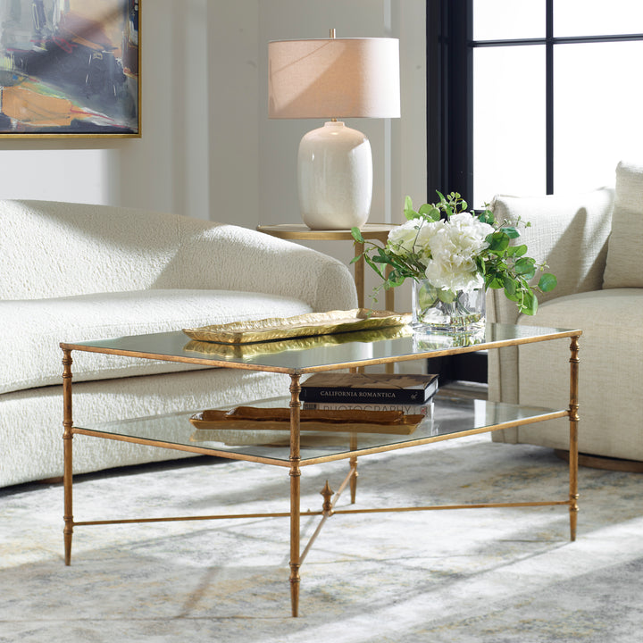 Uttermost Henzler Mirrored Glass Coffee Table