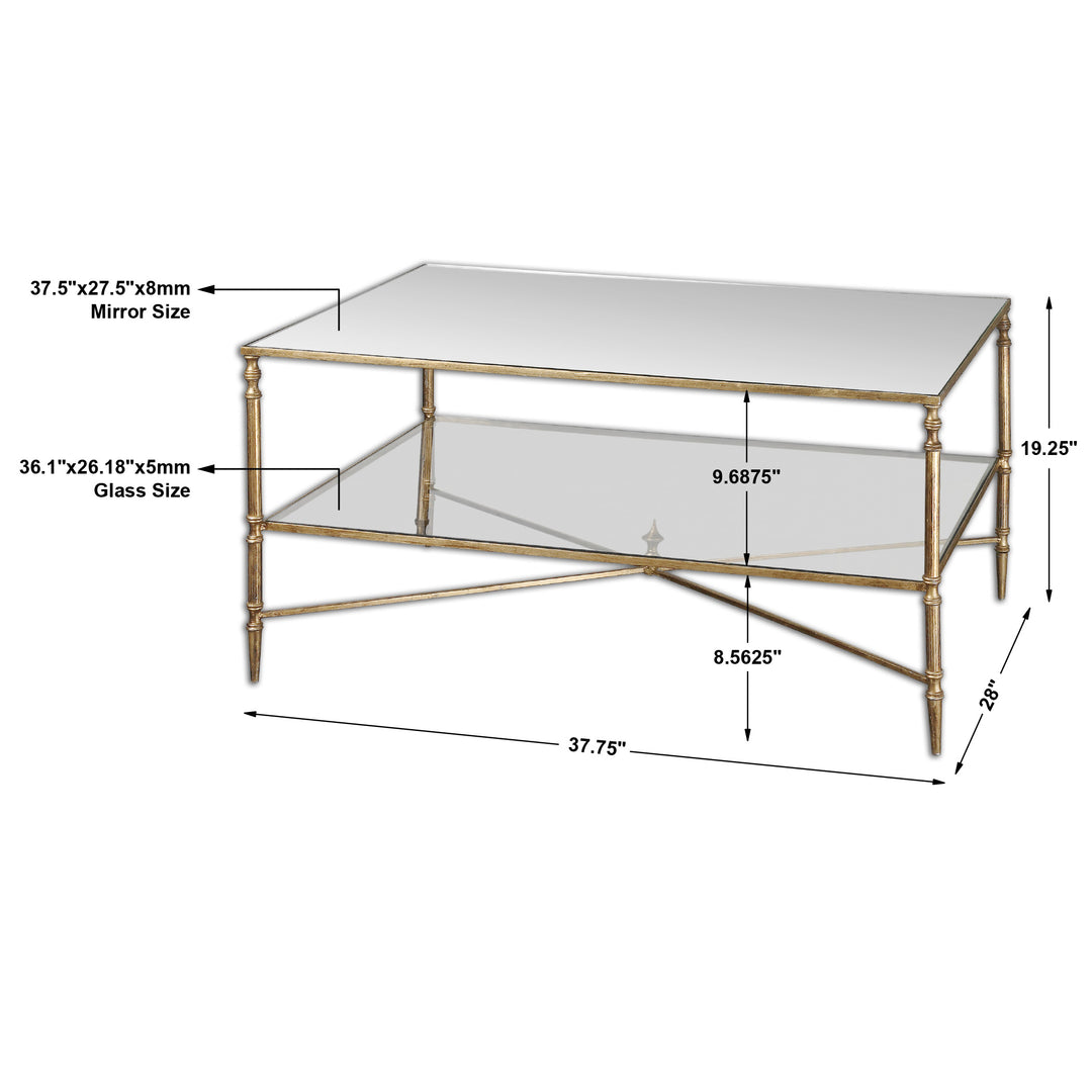 Uttermost Henzler Mirrored Glass Coffee Table