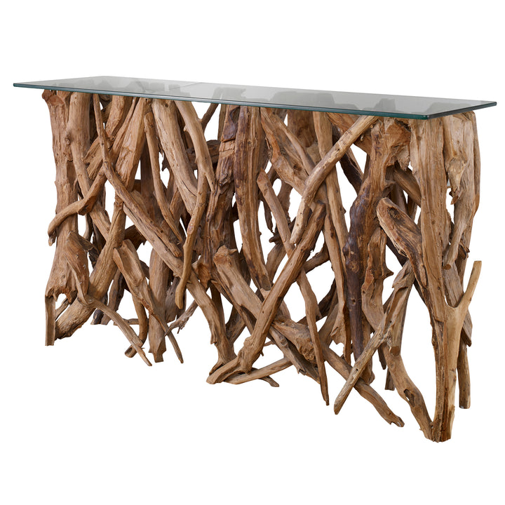 Uttermost Teak Wood Console