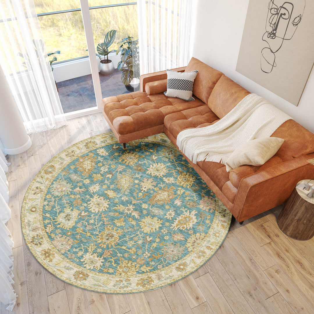 Teal HY2 Dalyn Hatay Area Rug