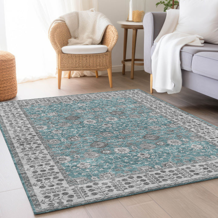 Teal HY8 Dalyn Hatay Area Rug