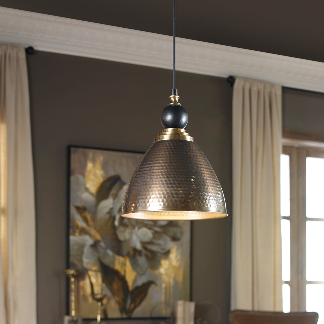 Uttermost Adastra 1 Light Antique Brass Pendant