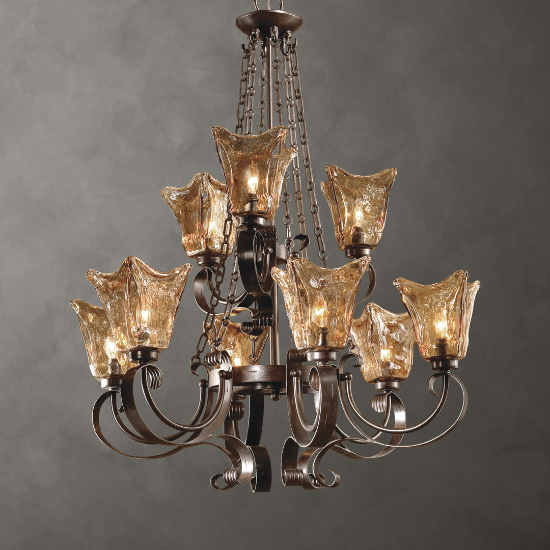 Uttermost Vetraio 9Lt Oil Rubbed Bronze Chandelier