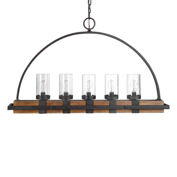 Uttermost Atwood 5 Light Rustic Linear Chandelier