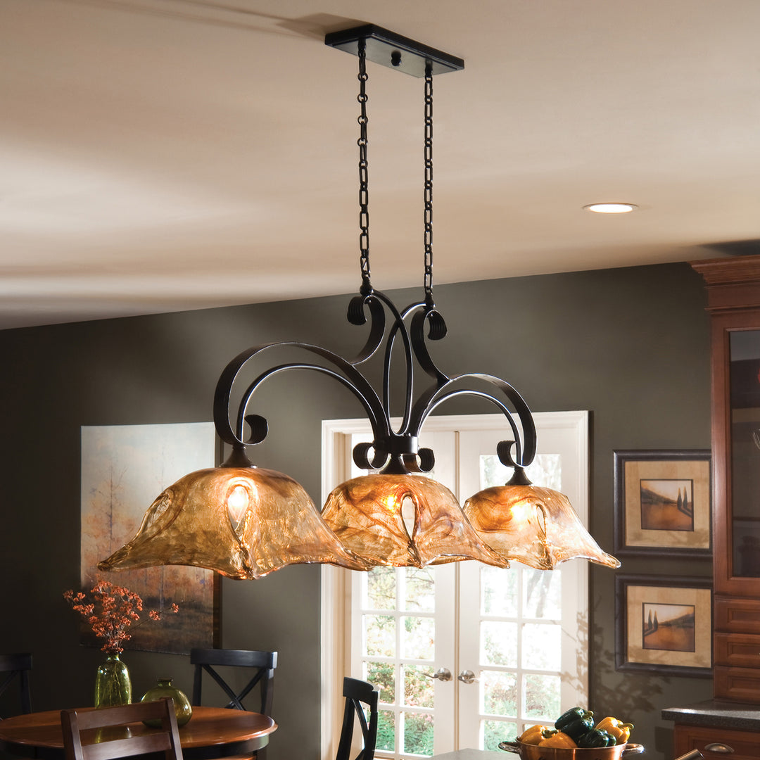 Uttermost Vetraio 3 Lt Bronze Kitchen Island Light