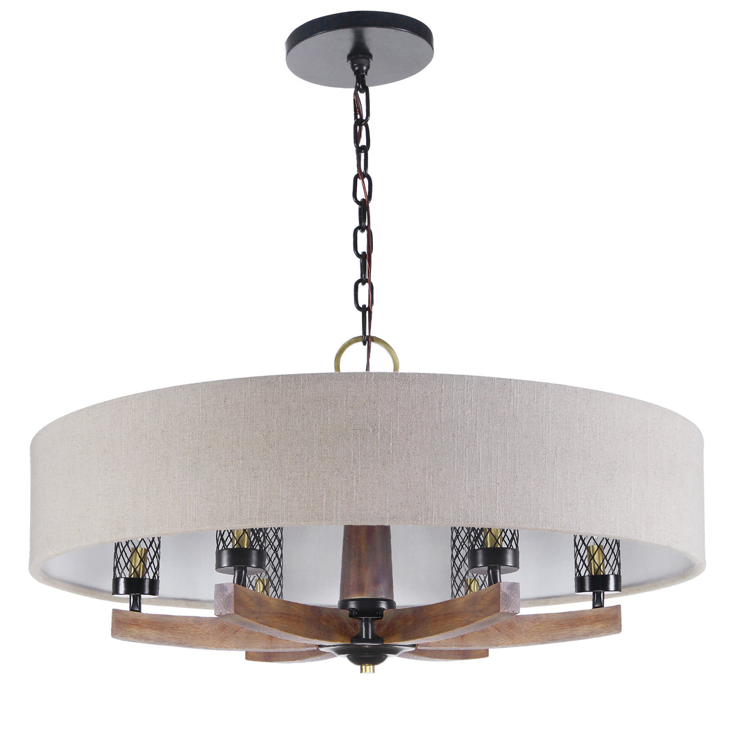 Uttermost Woodall 6 Light Drum Chandelier