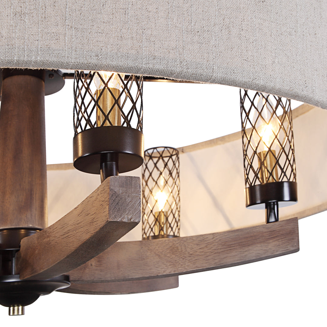 Uttermost Woodall 6 Light Drum Chandelier