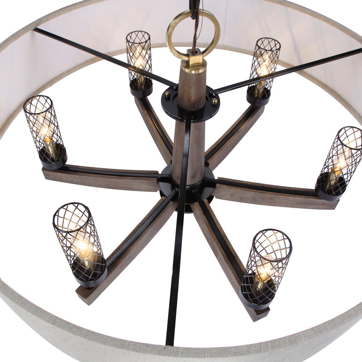 Uttermost Woodall 6 Light Drum Chandelier