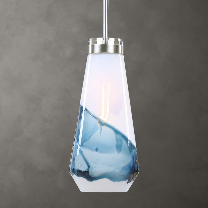 Uttermost Windswept Blue & White 1 Light Mini Pendant