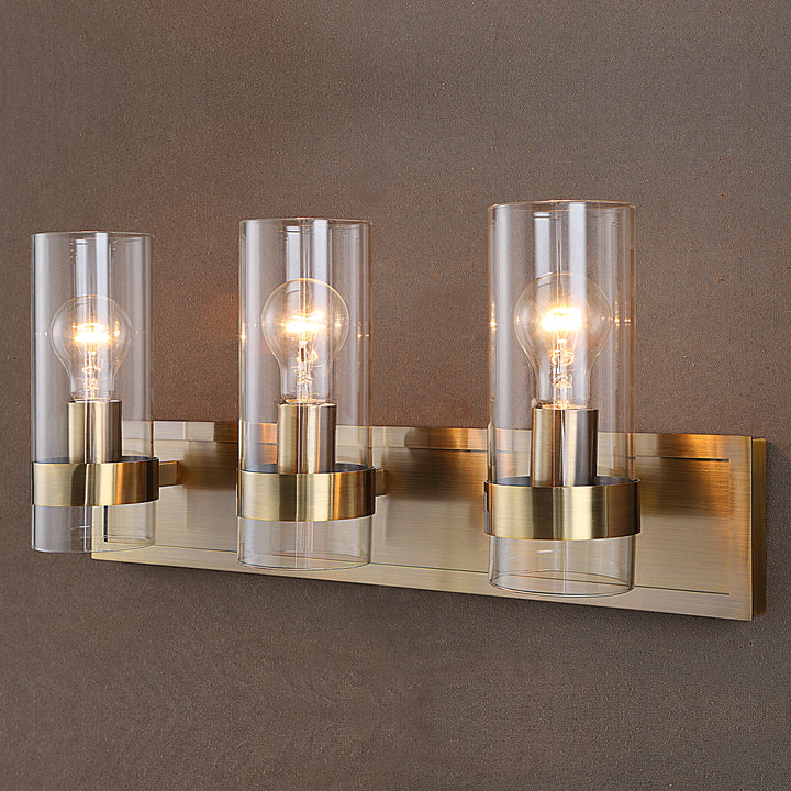 Uttermost Cardiff Antique Brass 3 Light Vanity