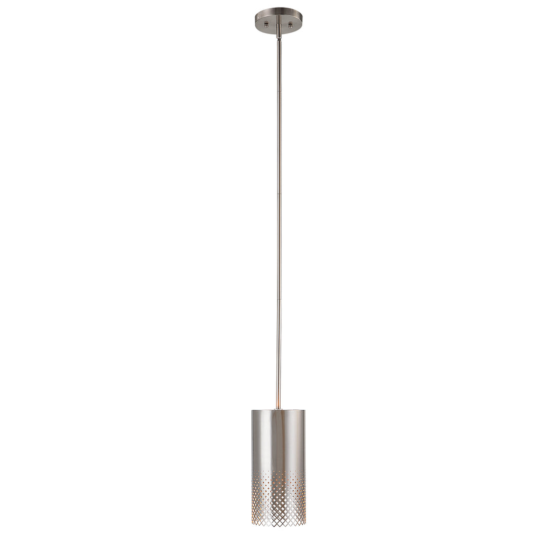 Uttermost Manheim 1 Light Nickel Cylinder Pendant