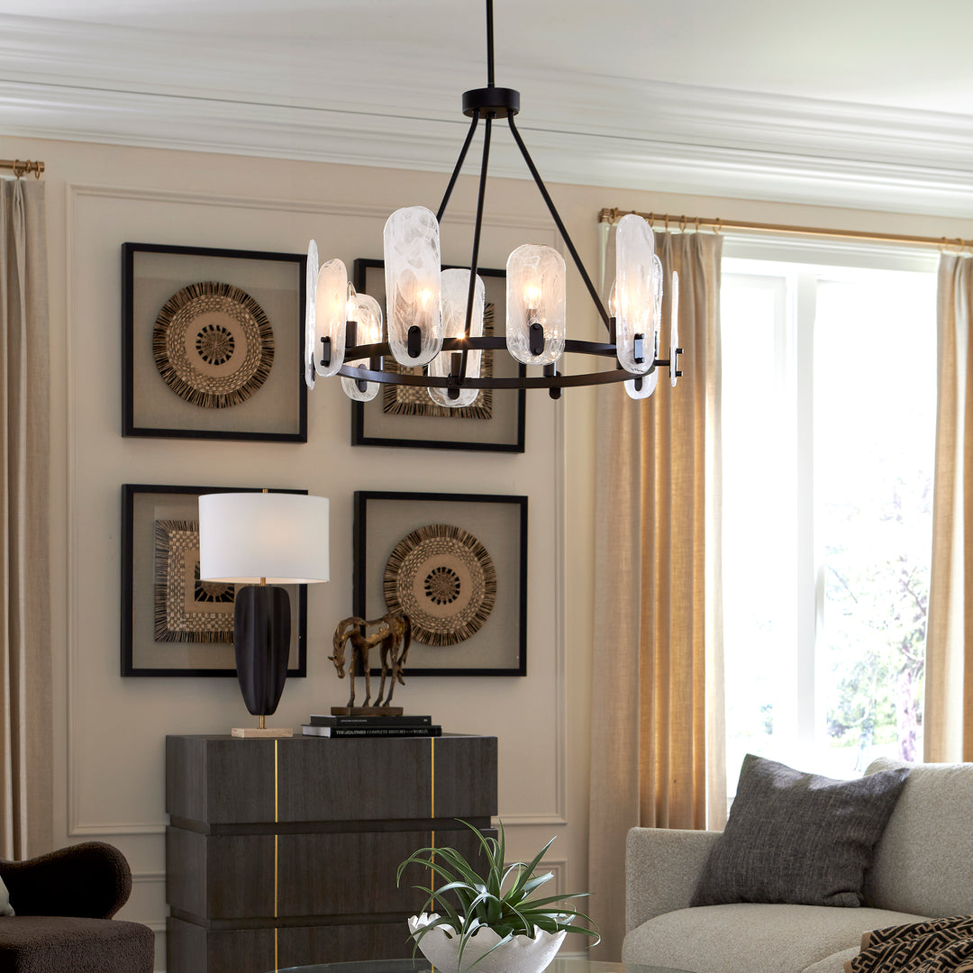 Uttermost Ellipse 10 Light Dark Bronze Chandelier