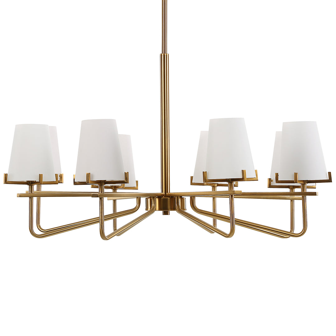 Uttermost Lassen 8 Light Brass Chandelier