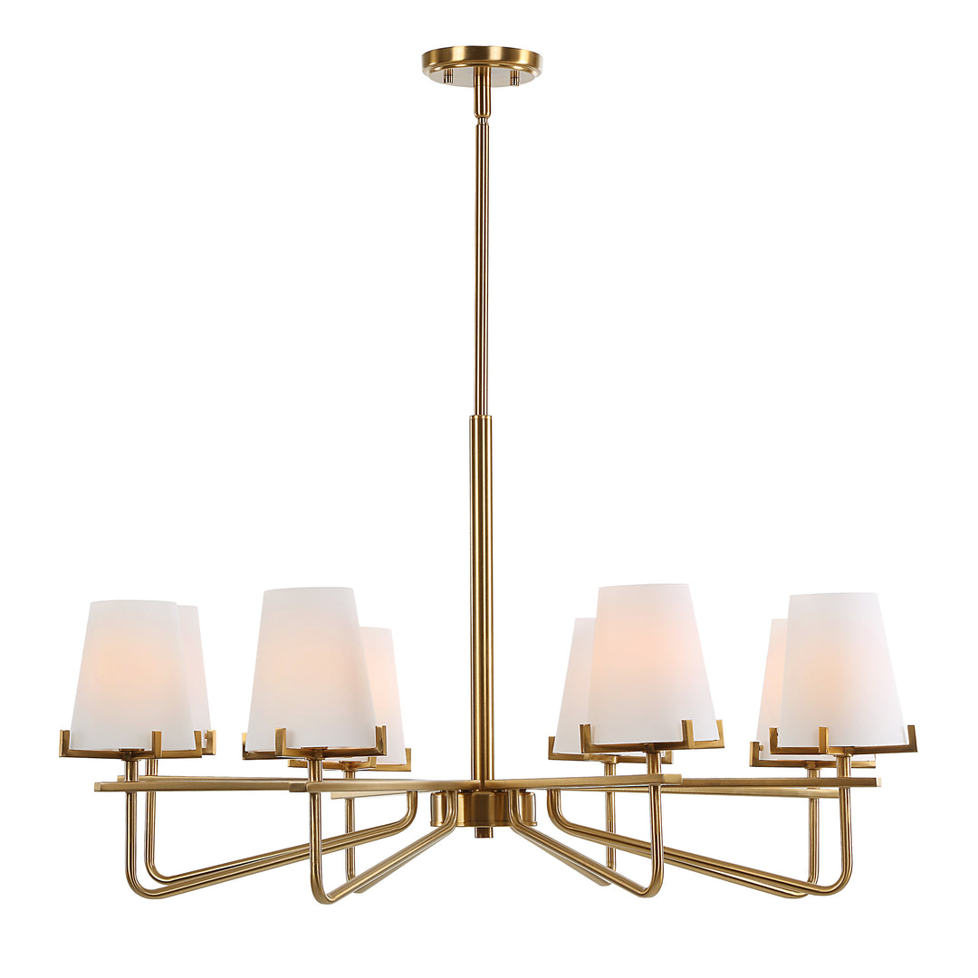 Uttermost Lassen 8 Light Brass Chandelier