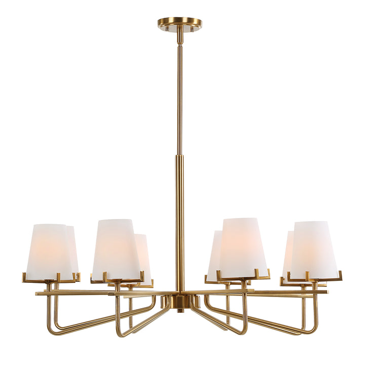 Uttermost Lassen 8 Light Brass Chandelier