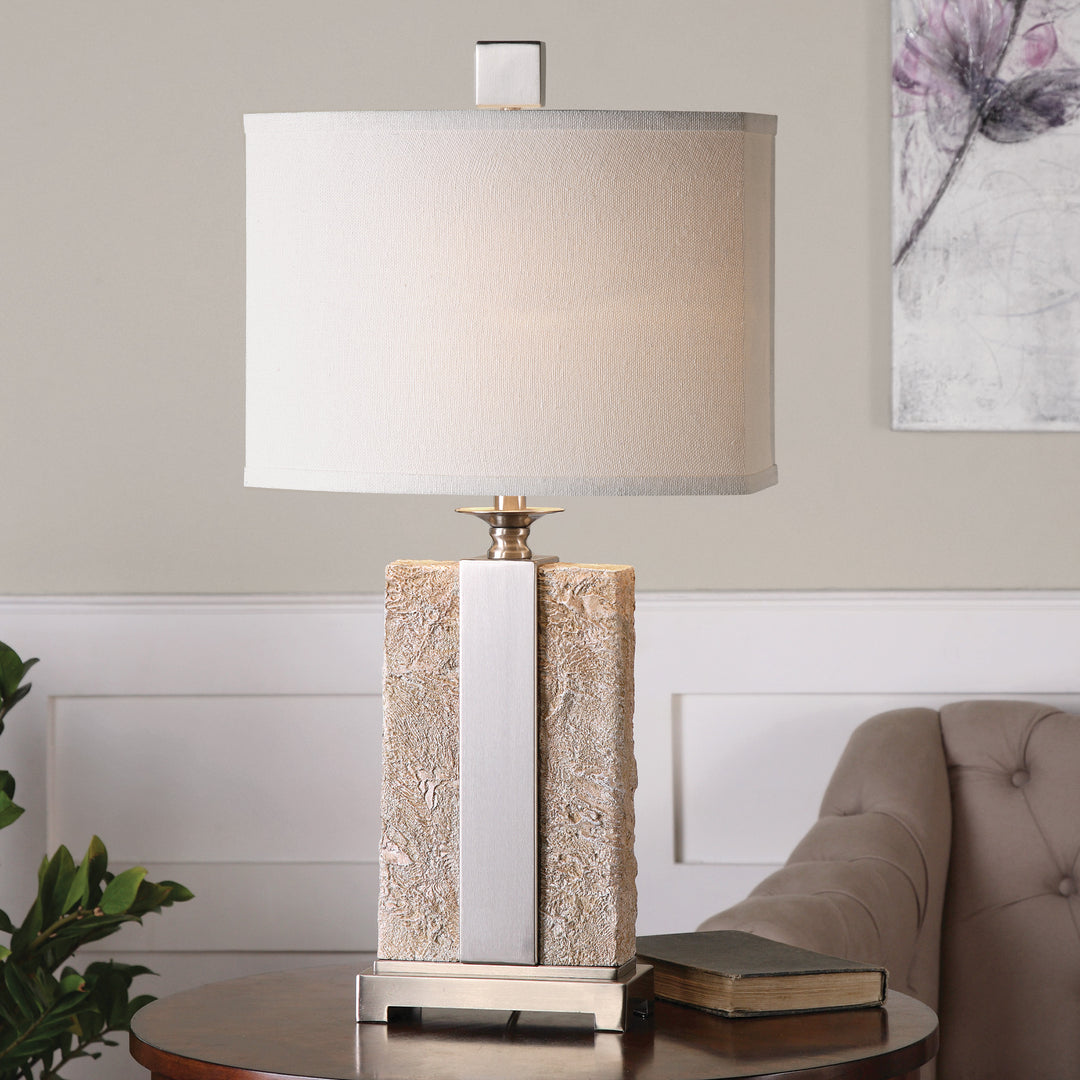 Uttermost Bonea Stone Ivory Table Lamp