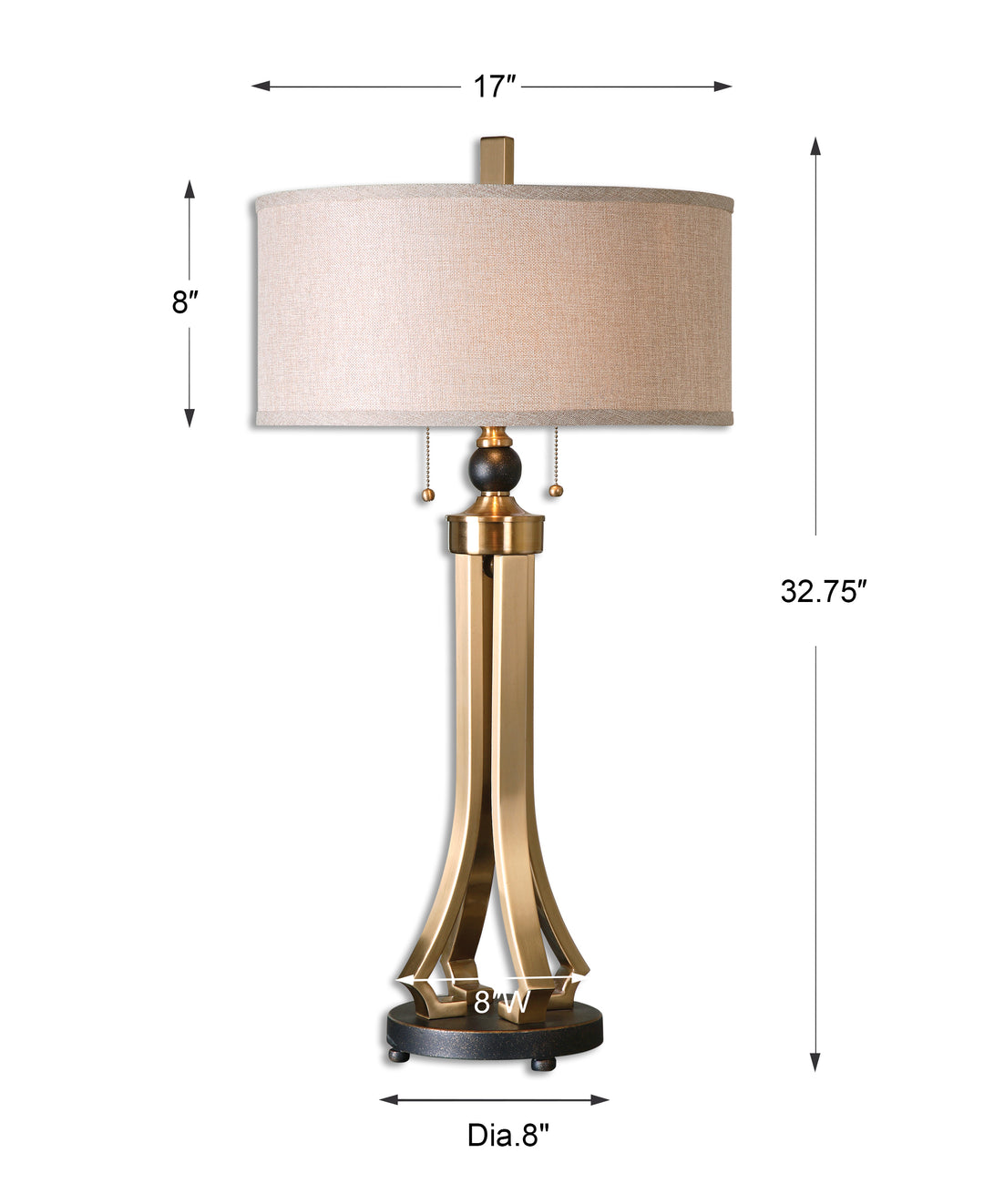 Uttermost Selvino Brushed Brass Table Lamp