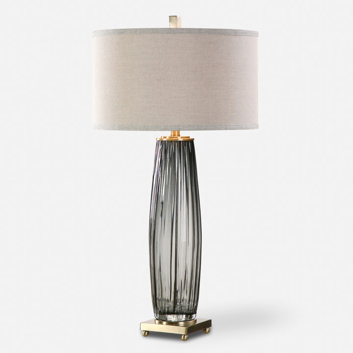 Uttermost Vilminore Gray Glass Table Lamp