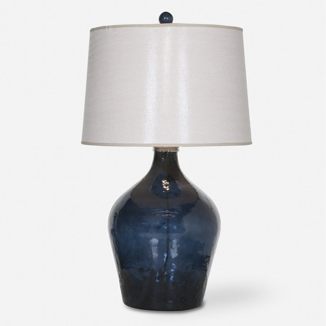 Uttermost Lamone Blue Glass Lamp