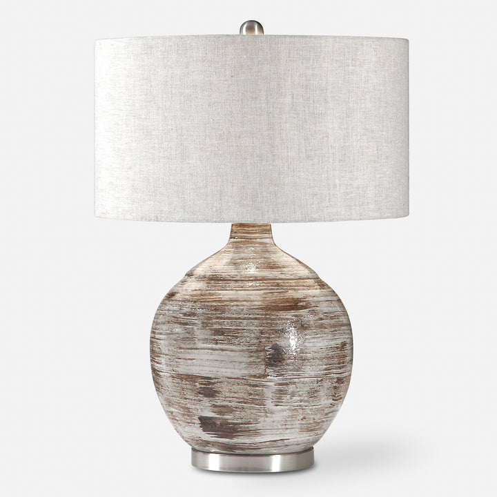 Uttermost Tamula Distressed Ivory Table Lamp