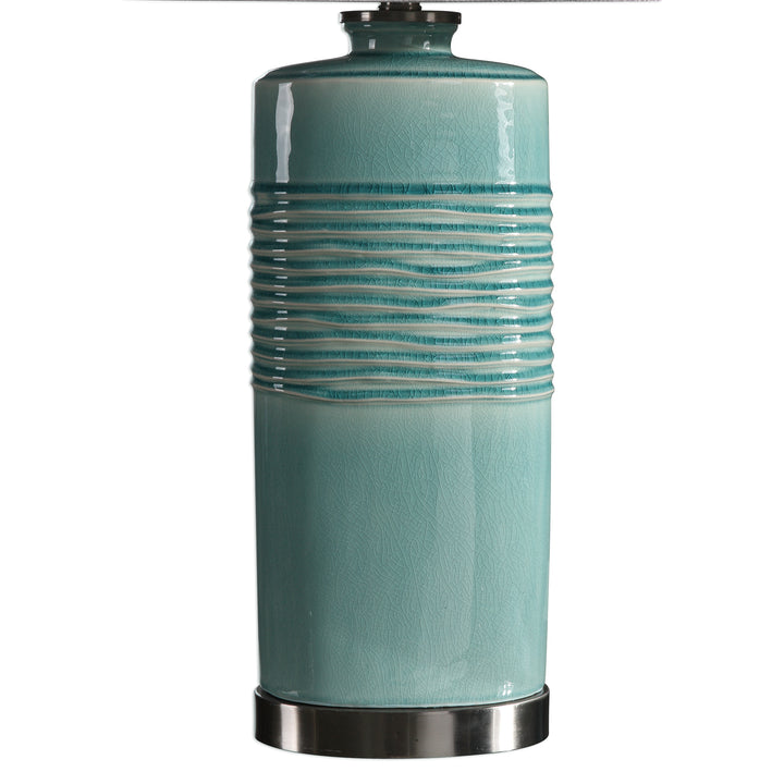 Uttermost Rila Distressed Teal Table Lamp