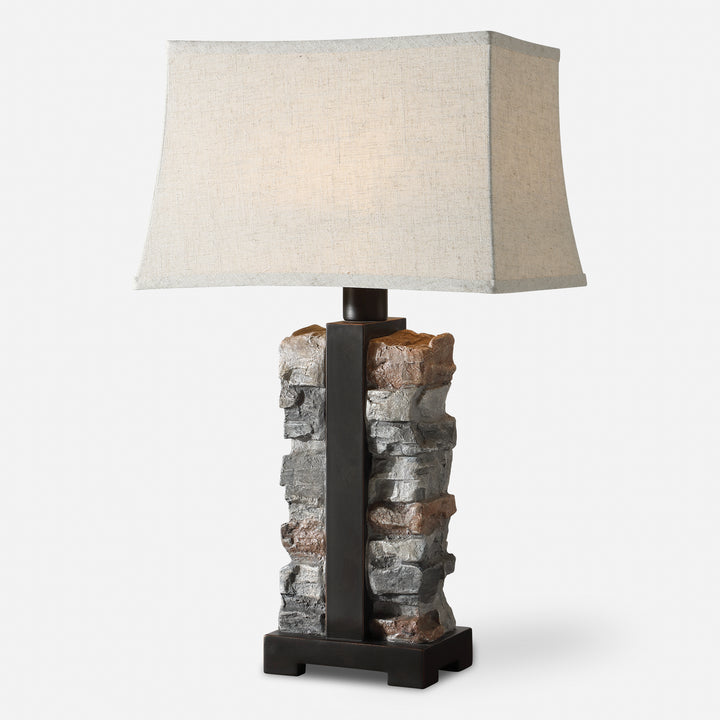 Uttermost Kodiak Stacked Stone Lamp