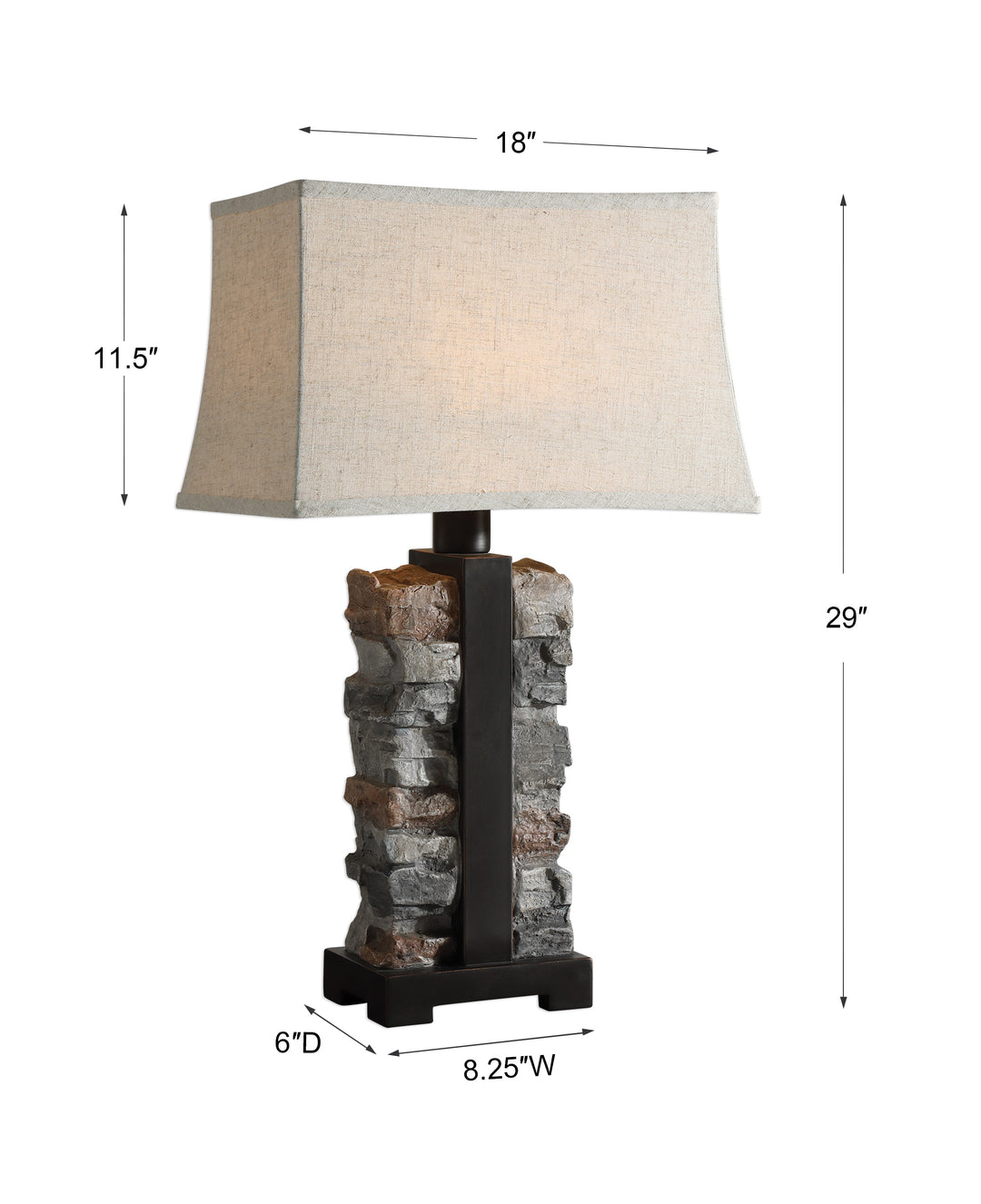 Uttermost Kodiak Stacked Stone Lamp