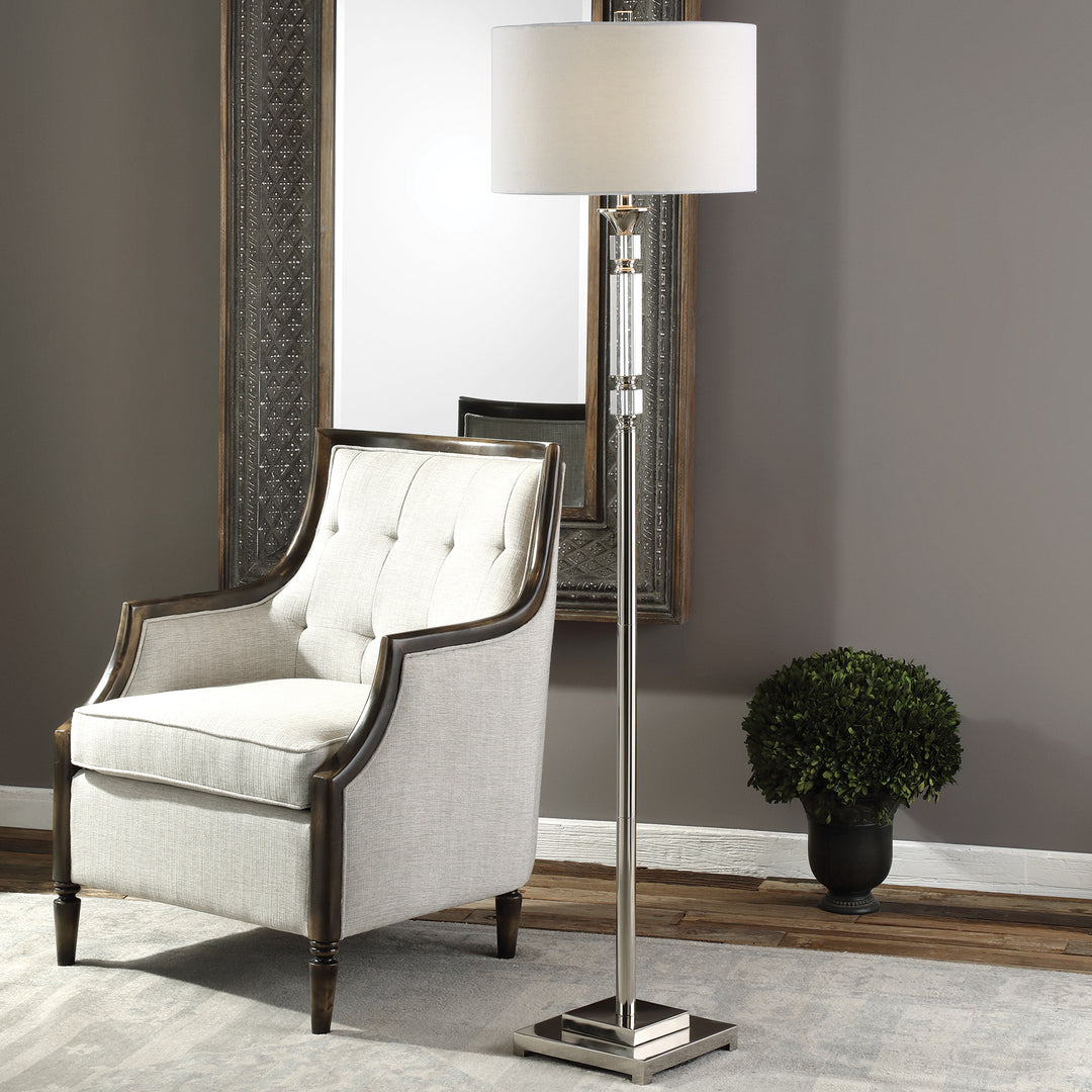 Uttermost Volusia Nickel Floor Lamp