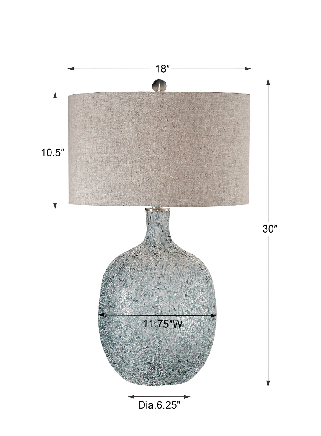 Uttermost Oceaonna Glass Table Lamp