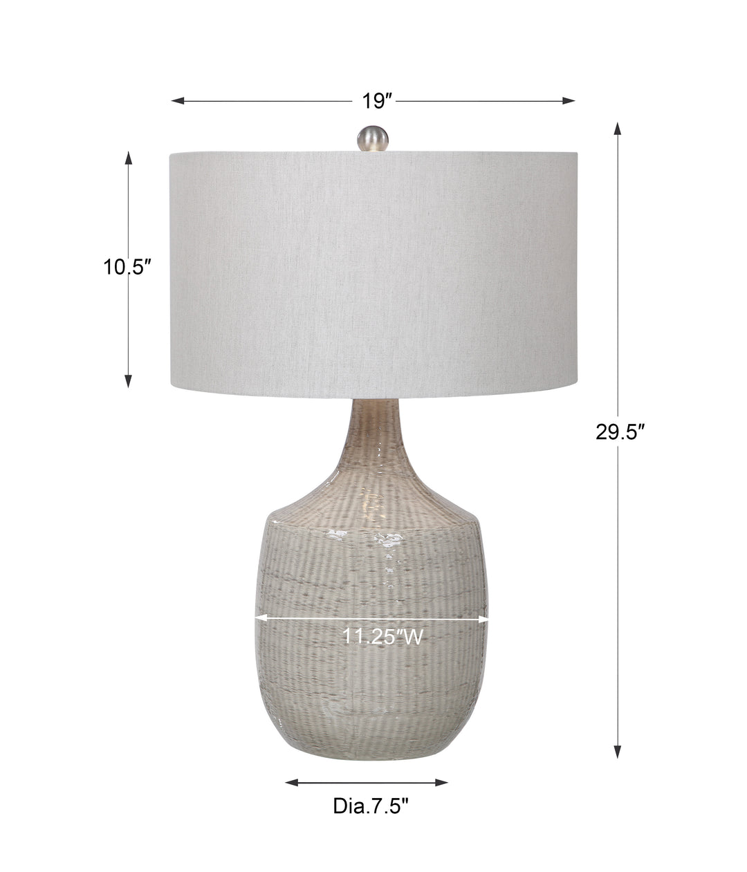 Uttermost Felipe Gray Table Lamp