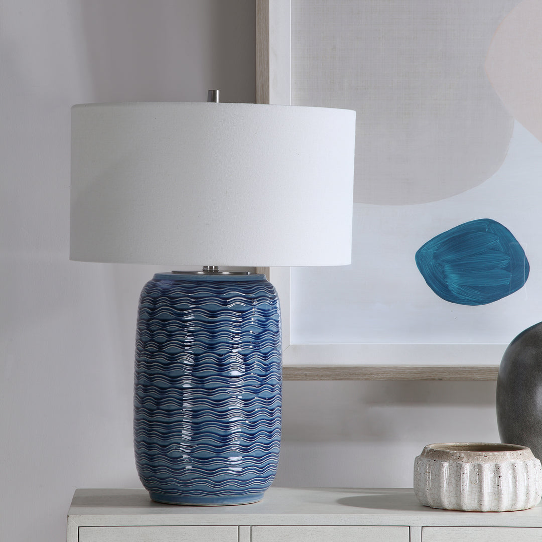 Uttermost Sedna Blue Table Lamp