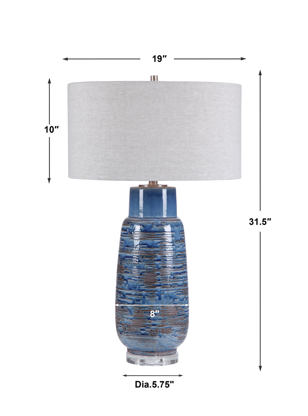 Uttermost Magellan Blue Table Lamp