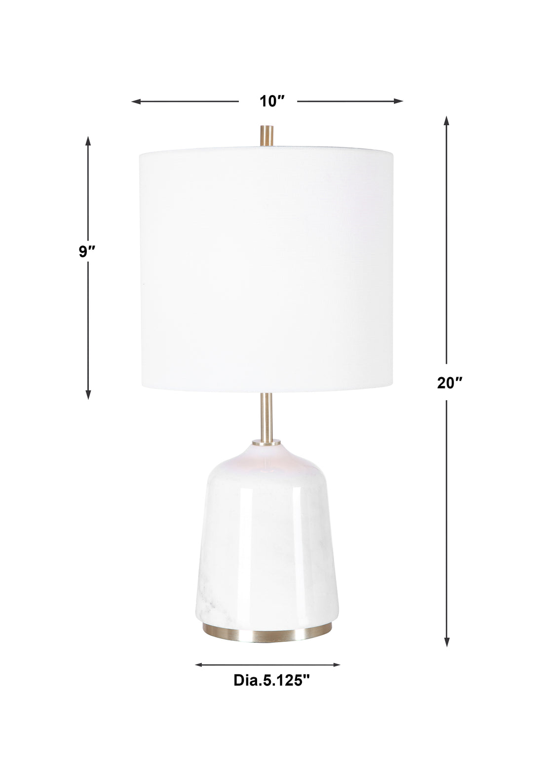 Uttermost Eloise White Marble Table Lamp