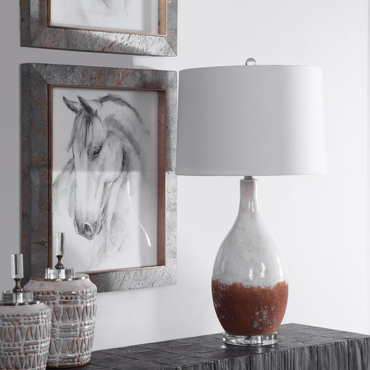 Uttermost Durango Rust White Table Lamp