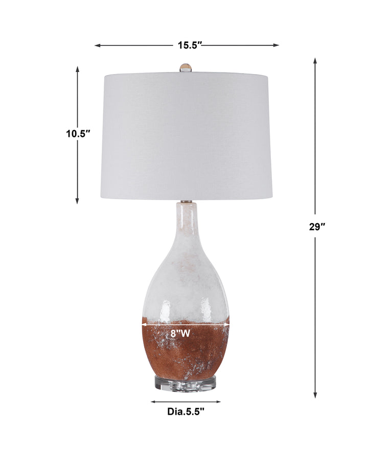 Uttermost Durango Rust White Table Lamp