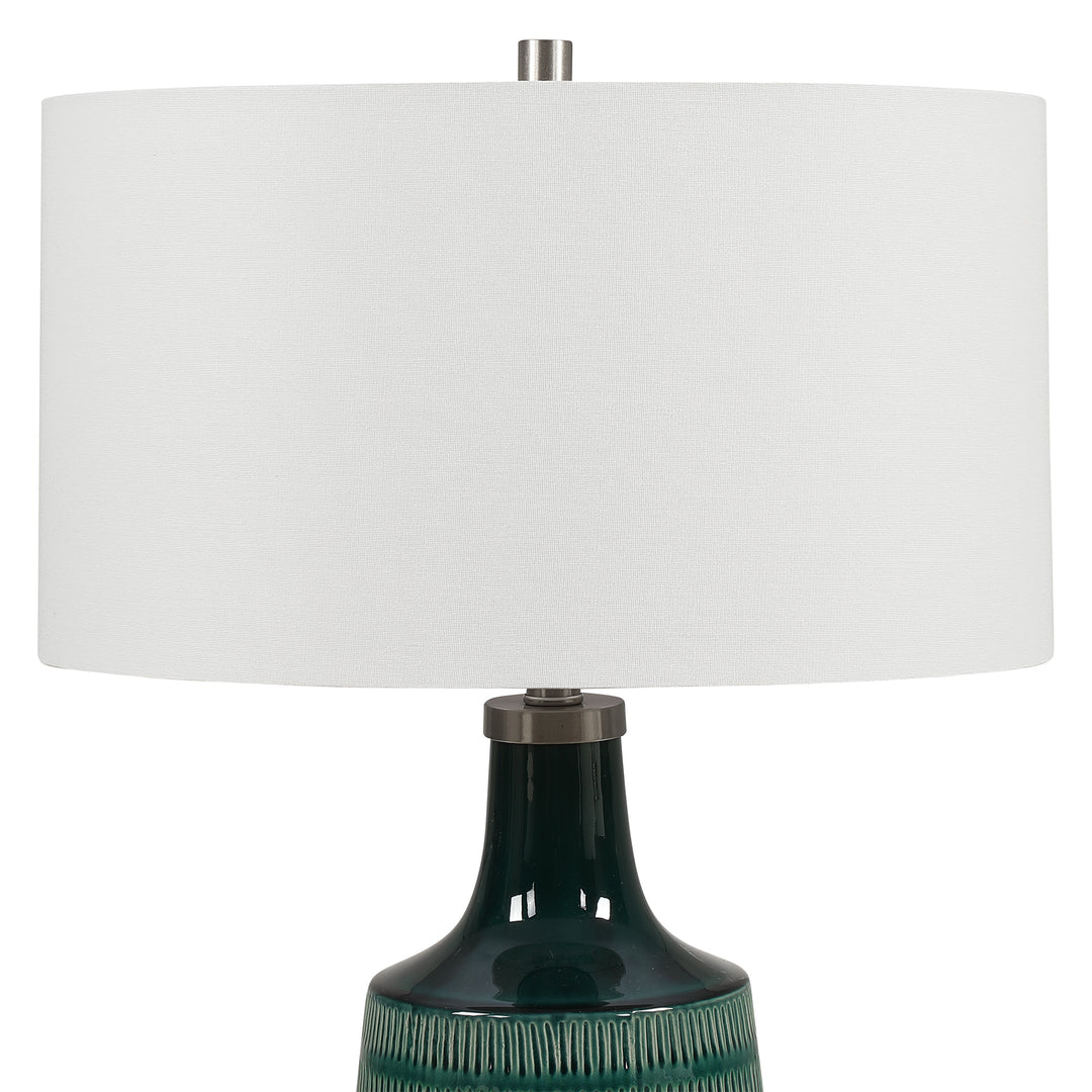 Uttermost Scouts Deep Green Table Lamp