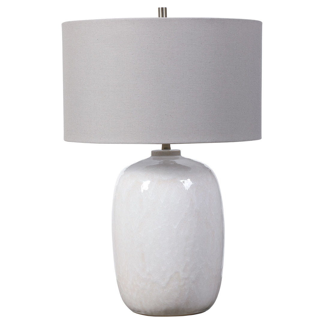 Uttermost Winterscape White Glaze Table Lamp