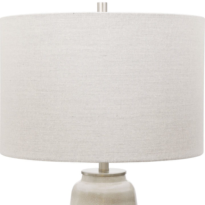 Uttermost Comanche White Crackle Table Lamp