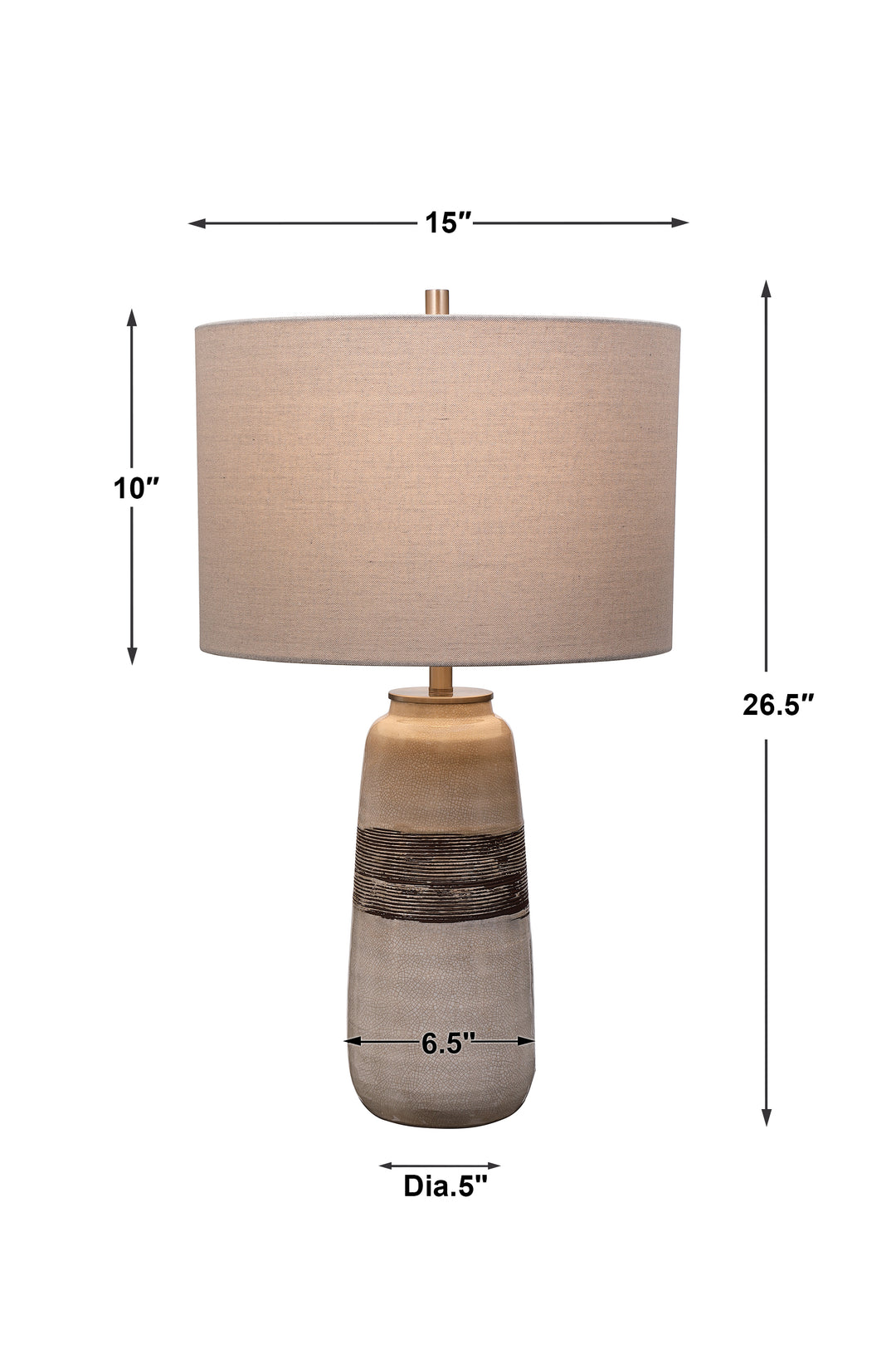 Uttermost Comanche White Crackle Table Lamp