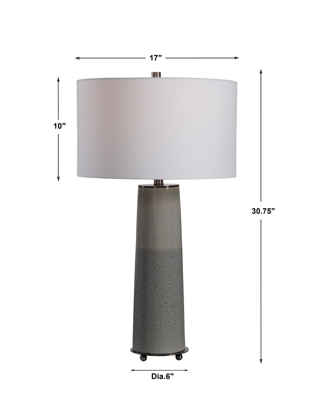 Uttermost Abdel Gray Glaze Table Lamp