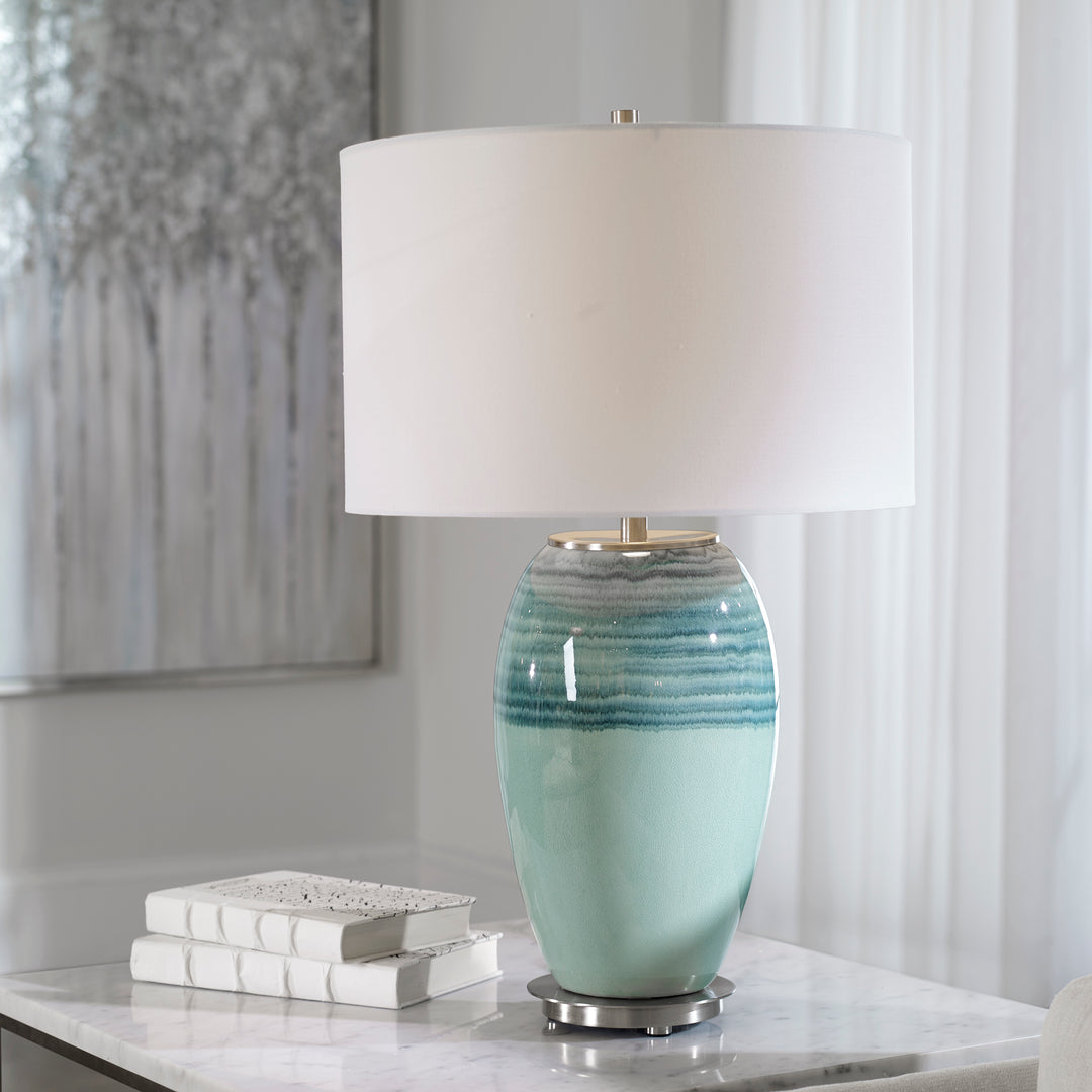 Uttermost Caicos Teal Table Lamp