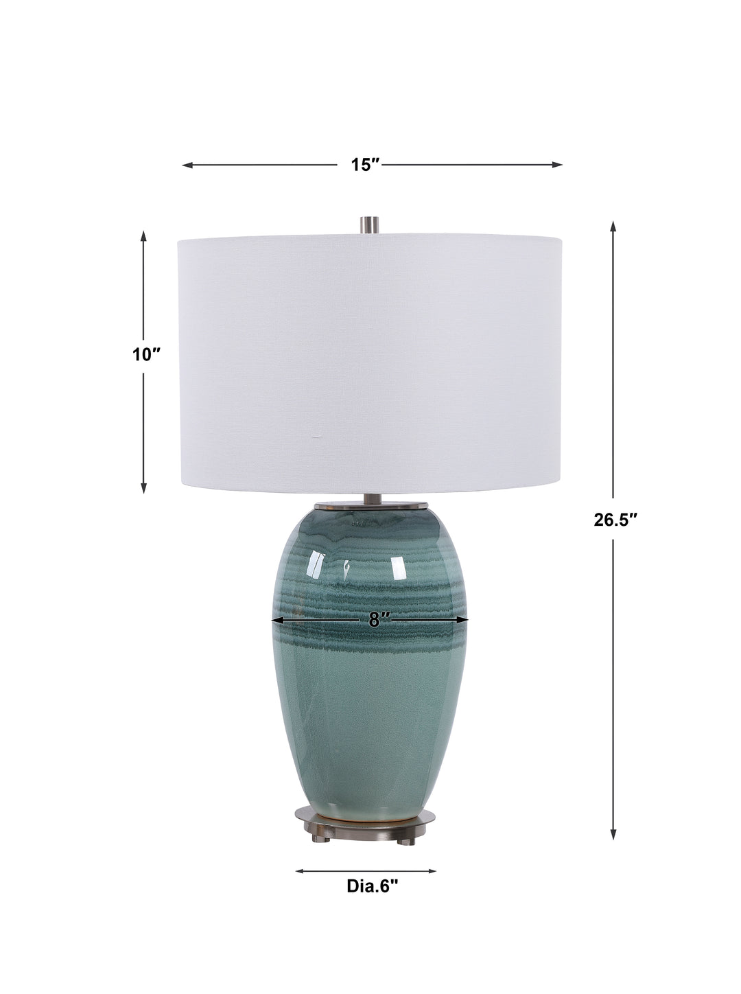 Uttermost Caicos Teal Table Lamp