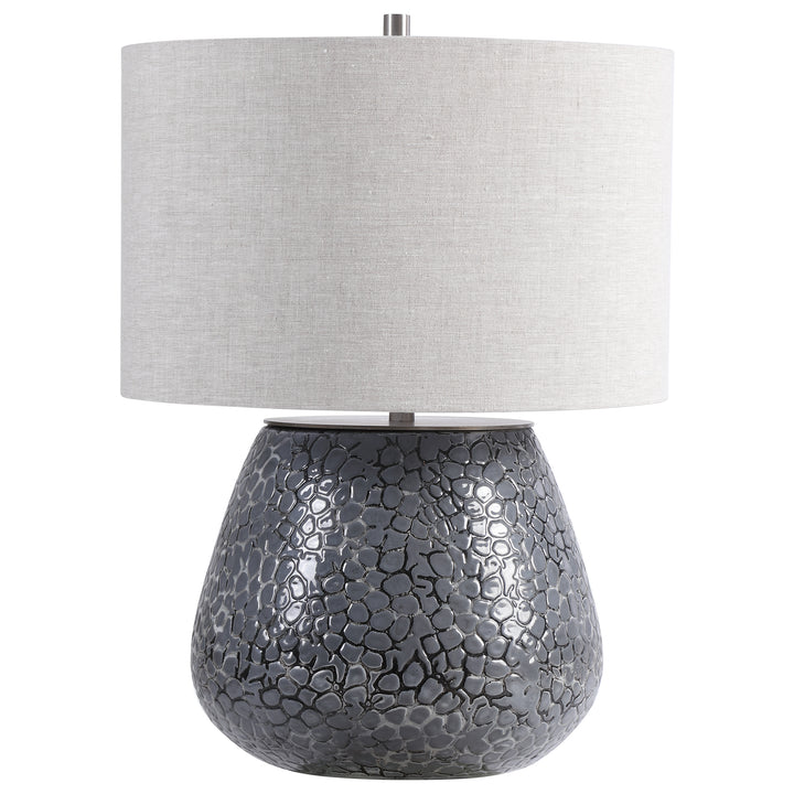 Uttermost Pebbles Metallic Gray Table Lamp