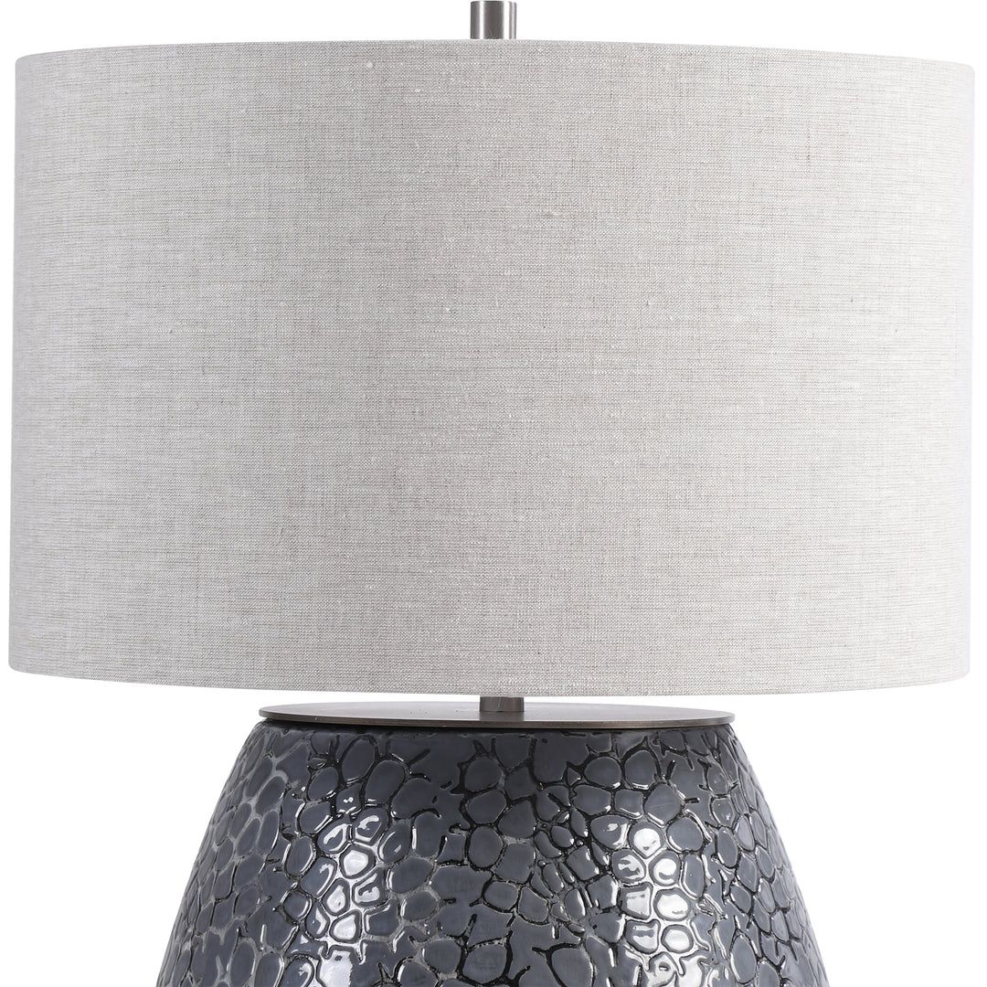 Uttermost Pebbles Metallic Gray Table Lamp