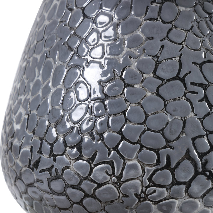 Uttermost Pebbles Metallic Gray Table Lamp