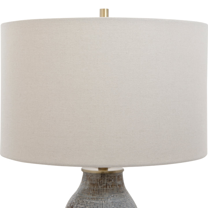 Uttermost Monacan Gray Textured Table Lamp