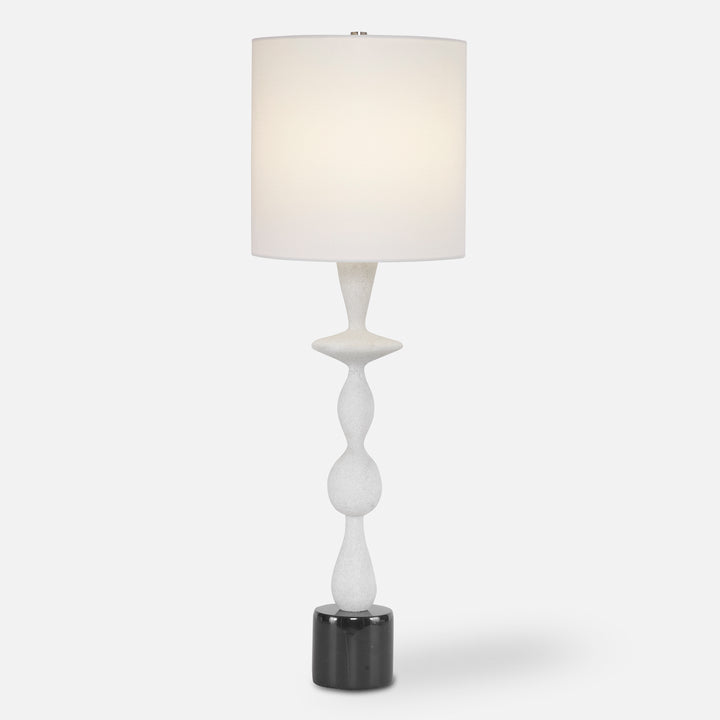 Uttermost Inverse White Marble Table Lamp