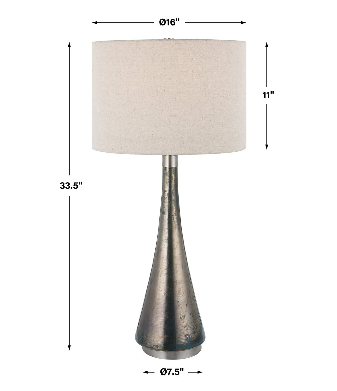 Uttermost Contour Metallic Glass Table Lamp