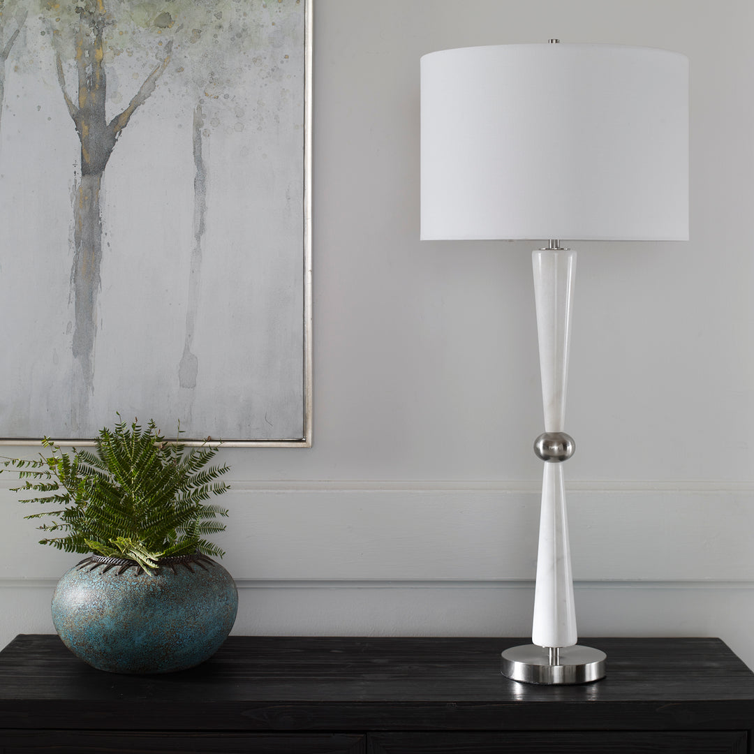 Uttermost Hourglass White Table Lamp